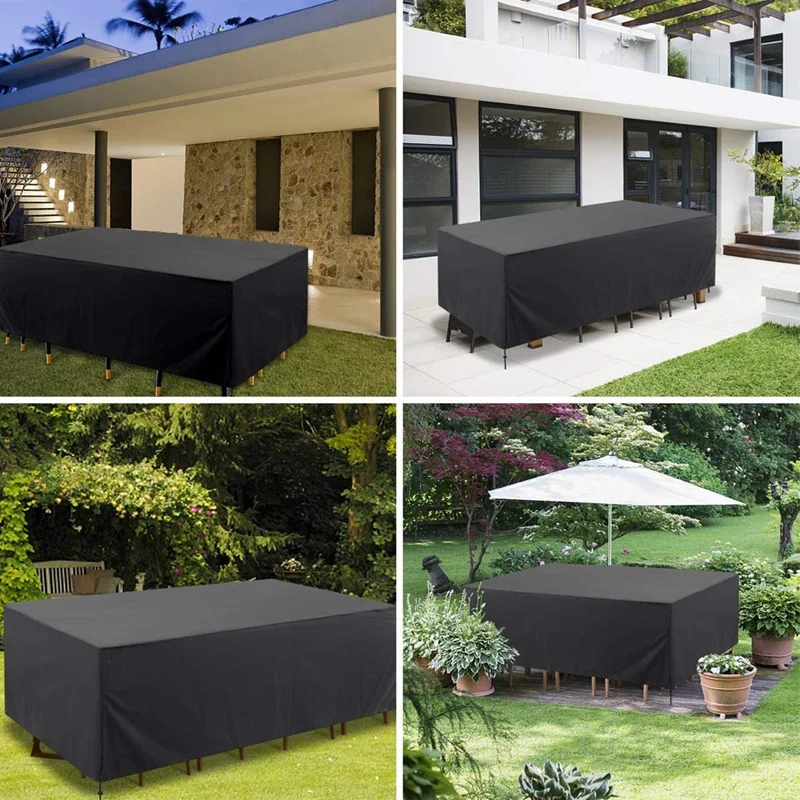 

Patio Furniture Covers, Large Outdoor Table & Chair Covers 124X63X29Inch Waterproof, Rain Snow Dust Wind-Proof, Anti-UV