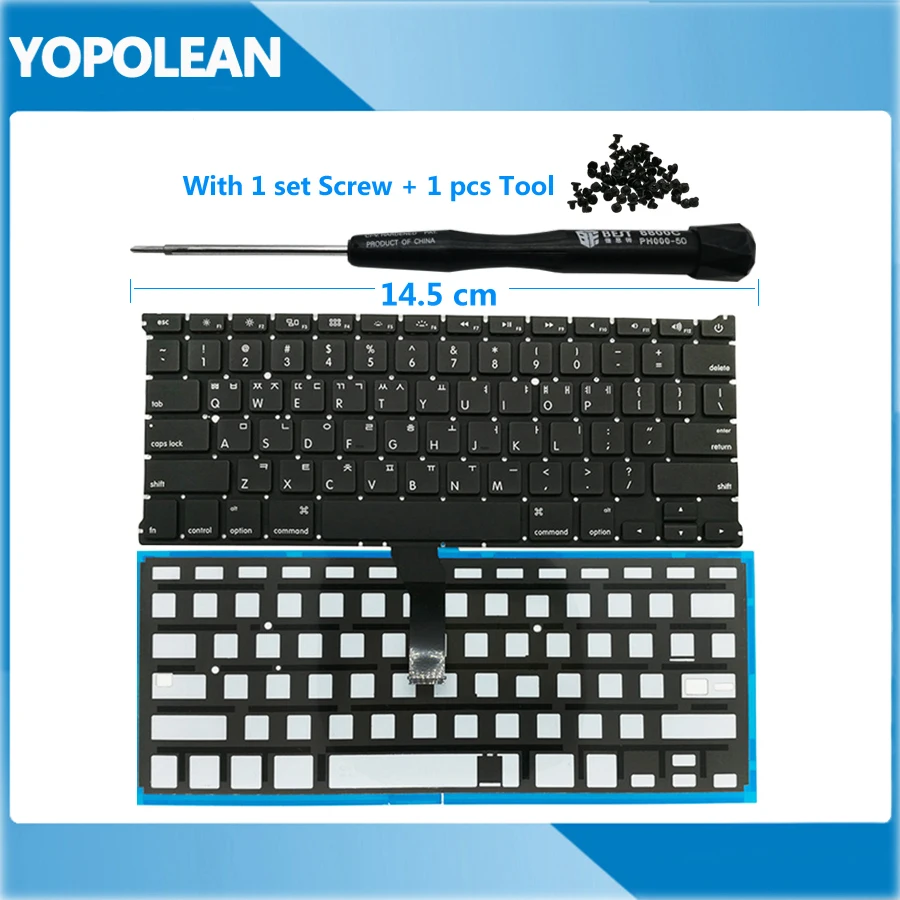 

Новая Корейская клавиатура с подсветкой для Macbook Air 13 "A1369 2011 A1466 2012 2013 2014 2015 2017
