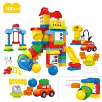 100pcs diy big size building blocks bricks sets pipeline paradise compatible with brands educational toys gifts for children kid