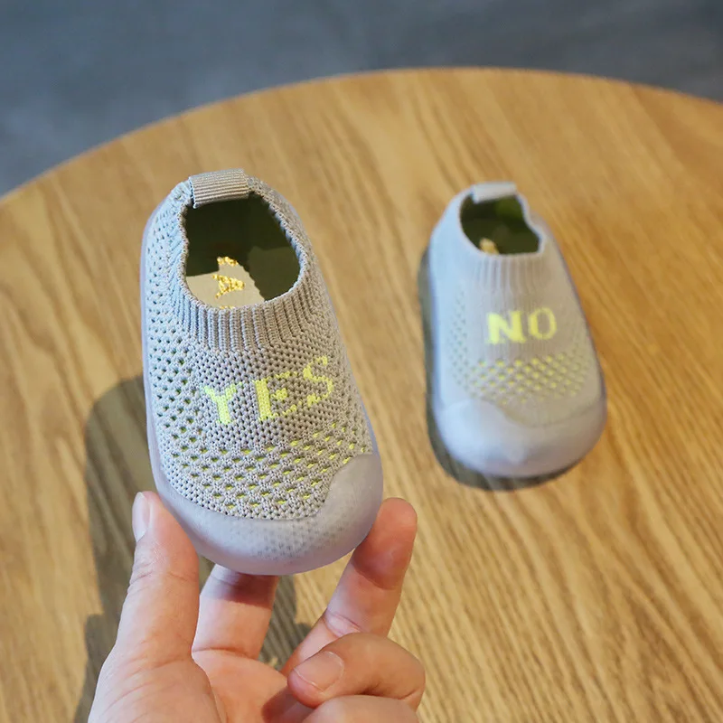Дышащая вязаная сетчатая обувь для детей детская спортивная малышей с мягкой