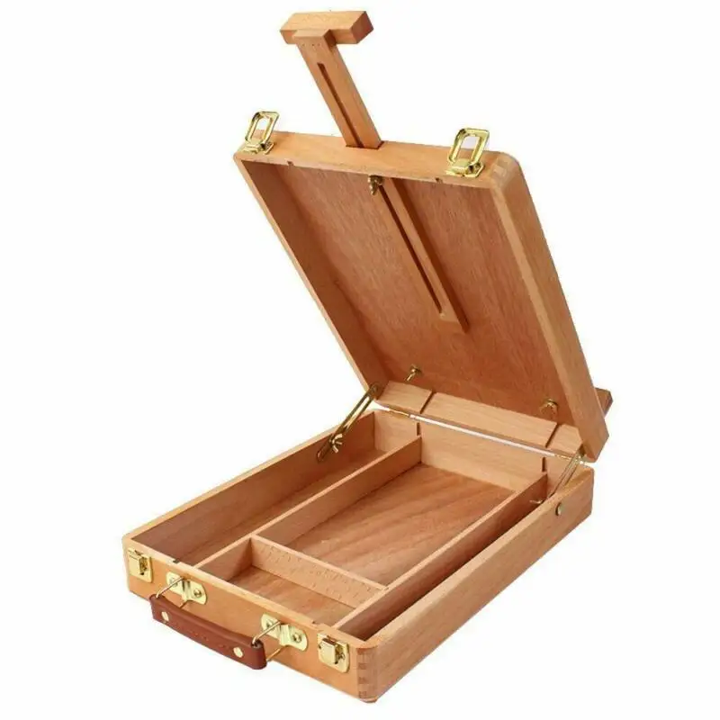 

Portable Kids Table Top Easel Drawer Wood Case Stand Display Art Artist Painting