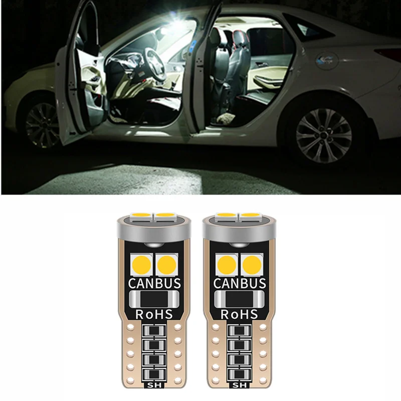 Комплект из 2 предметов W5W светодиодный ошибок T10 168 салона светильник для Audi A3 A4 B6