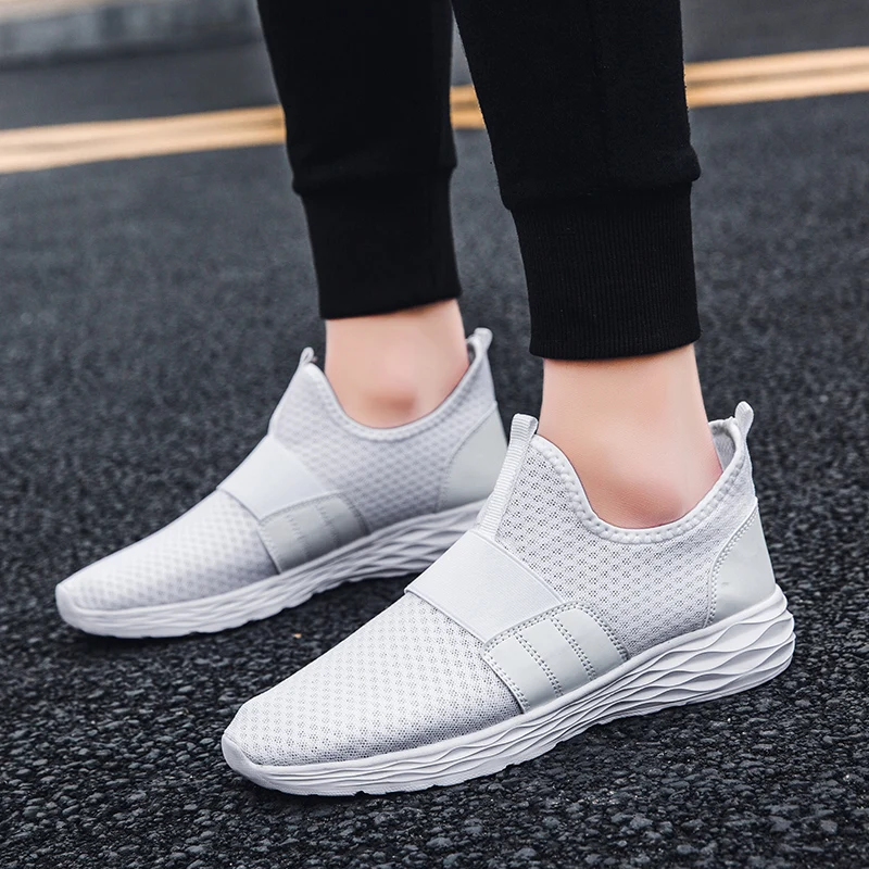 

Unisex Lovers Shoes Running Shoes Comfortable Slip-On Breathable Sports Shoes Lightweight Overshoes outdoor Brand White Sneakers