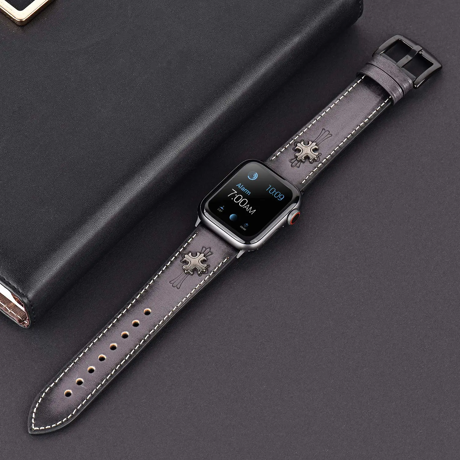 Браслеты-манжеты для Apple Watch 38 мм 42 мм 40 мм 44 мм Iwatch серии 5 4 3 2 1, кожаный браслет для мужчин и женщин
