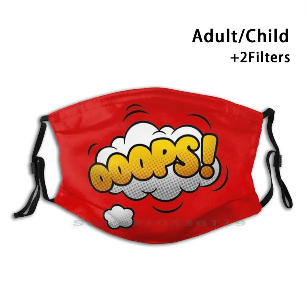 

Комикс полутональный речевой пузырь «Ooops! "Футболки и толстовки с рисунком, защита от пыли, детский комикс, полутоны