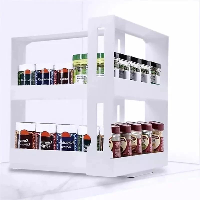 

Multi-Function Storage Rack organizer saves space Food Storage Box holder Refrigerator Rotating Seasoning spice Rack For Kitchen