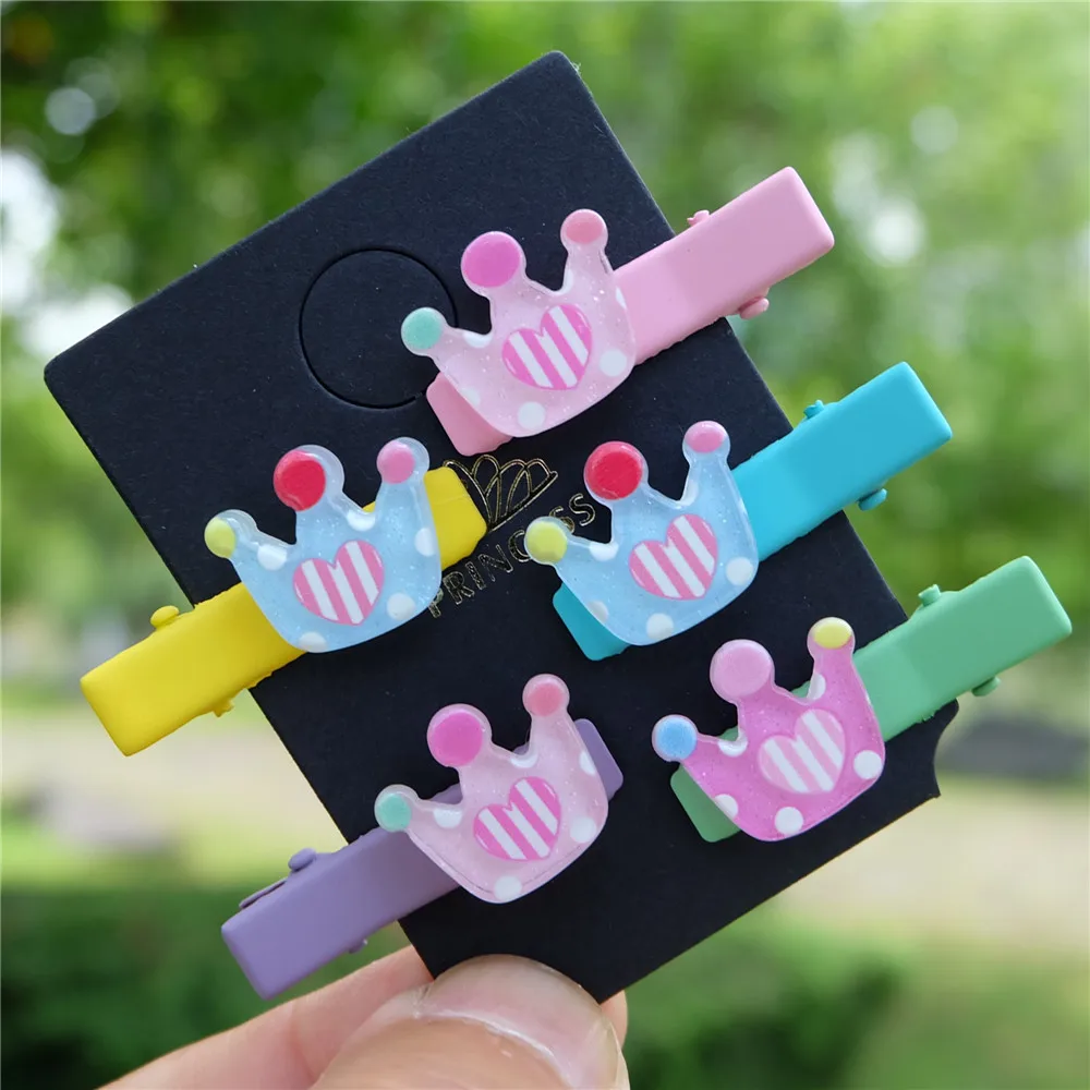 

Kids Crown Hair Clip Color Barrettes Cute Cartoon Fawn Hair Rope Rubber Band Headwear Set For Girls Child Baby Hair Accessories
