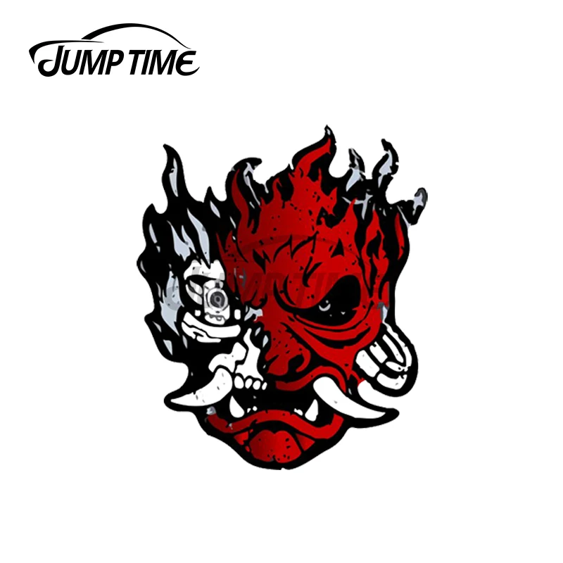 Прыгать время 13x10 3 см ForCyber самурай маска наклейки для автомобиля JDM виниловая