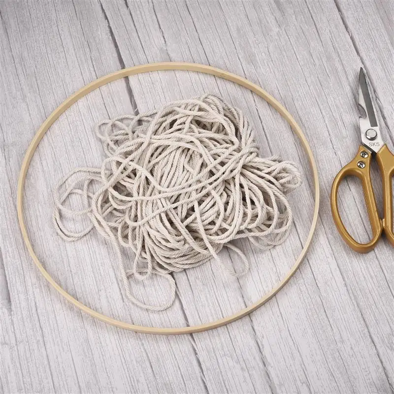 1/5 шт. бамбуковое кольцо деревянные круглые уловители украшение для дома сделай