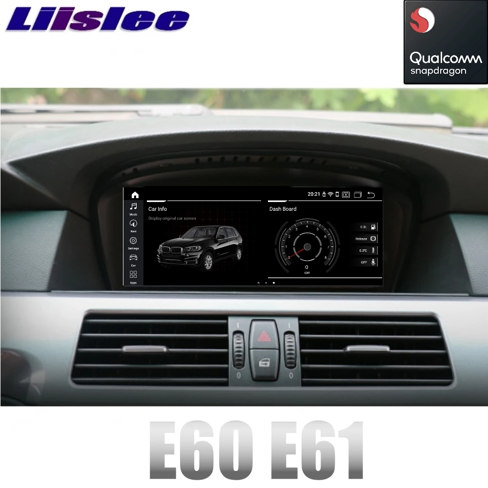 Для BMW 5 E60 E61 2003 ~ 2012 Система LiisLee Мультимедиа GPS аудио радио CARPLAY адаптер