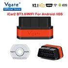 Vgate iCar 2 ELM327 WifiBluetooth OBD OBDII OBD2 Автомобильный сканер для диагностики инструмент ELM 327 wi fi obdii считыватель кодов Автомобильный сканер