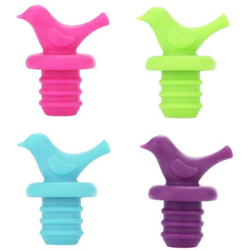 3 шт. Силиконовая пробка для бутылки вина с милой птицей креативная винной