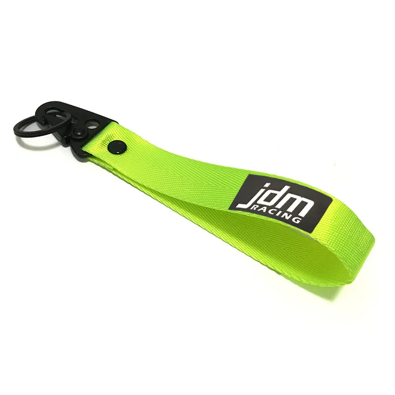 Горячая JDM Гоночный подвесной ремешок для ключей с зажимом и пряжкой, быстроразъемный брелок для ключей, красный/черный ремешок, материал, подвеска для ключей