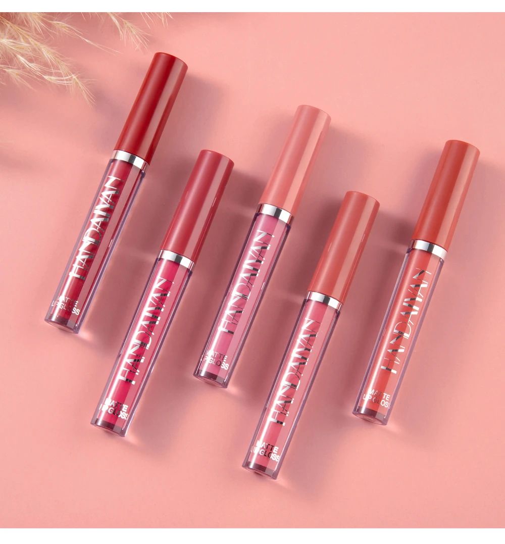 

HANDAIYAN Matte Velvet Liquid Lipstick Lips Makeup Silky Smooth Lip Gloss Waterproof Make up Soft Lip Stick Cream Lips Cosmetics