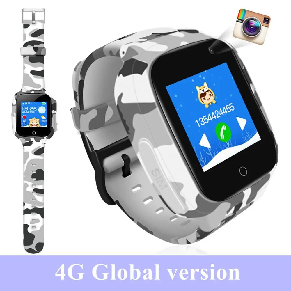 4G Global version LEMFO 4G Смарт-часы Дети Suppport SIM карты Wi-Fi gps Видеозвонок глобальная версия фитнес-трекер детские часы подарок для детей - Цвет: 4G Global version