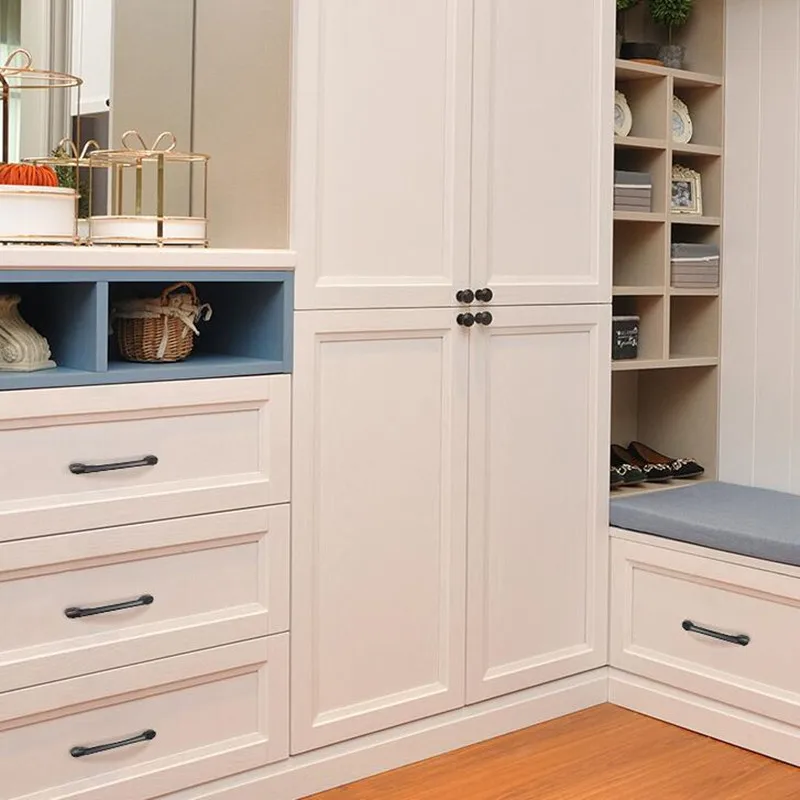 Простая черная ручка цинковый сплав прямая Длинная шкаф ящик вытяжные ручки