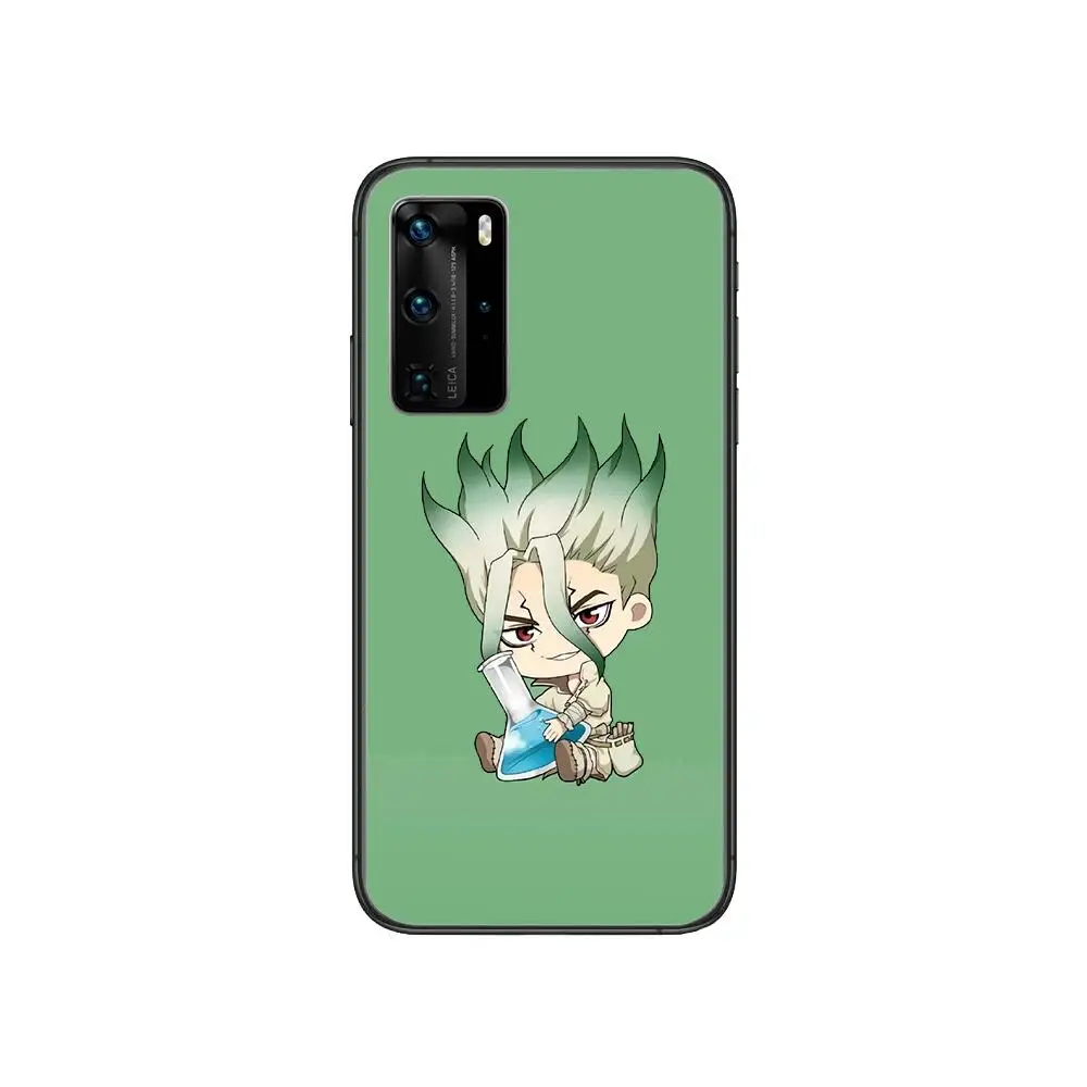

anime Dr Stone case Phone Case For Huawei P 40 30 20 10 9 8 Lite E Pro Plus Black Etui Coque Painting Hoesjes comic fas