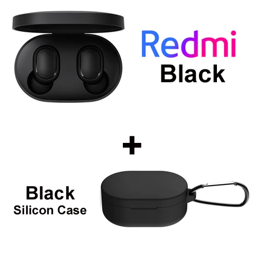 add Black case Xiaomi Redmi Airdots, оригинальные беспроводные наушники Xiaomi, TWS, глобальная версия, голосовые Bluetooth 5,0, шумоподавление с микрофоном - Цвет: add Black case