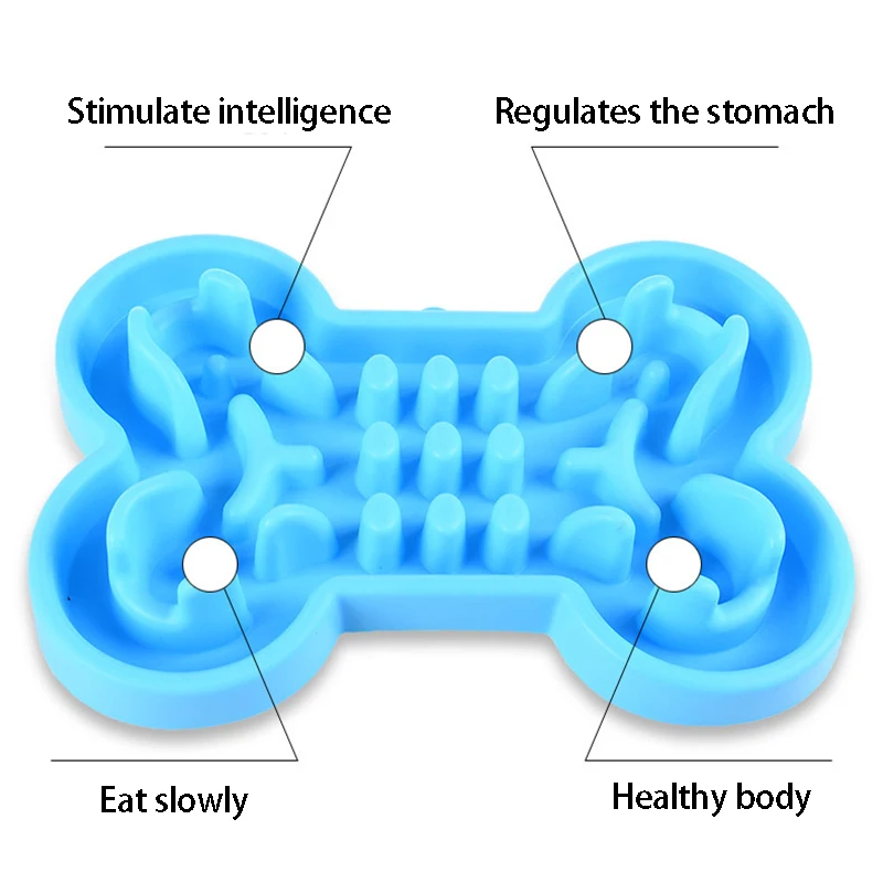 Миска для домашних питомцев мягкая резиновая медленная кормушка собак