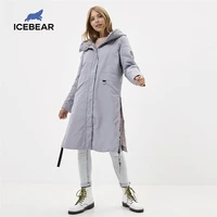 icebear 2021 women fall jacket quality women coat long female parka brand clothing gwc20066i