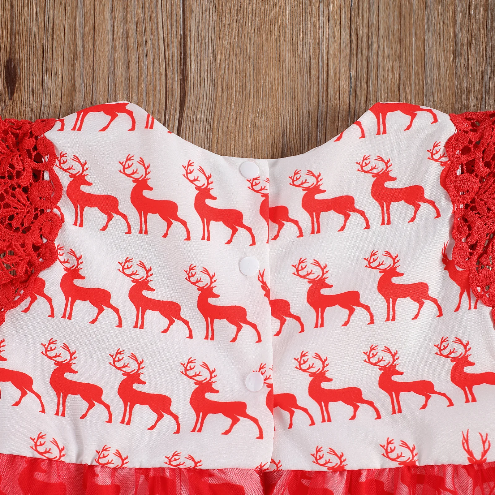 

2020 Baby Girl Romper Christmas Elk Print Round Neck Sleeveless Romper Dress Bodysuit Kids 0-24M