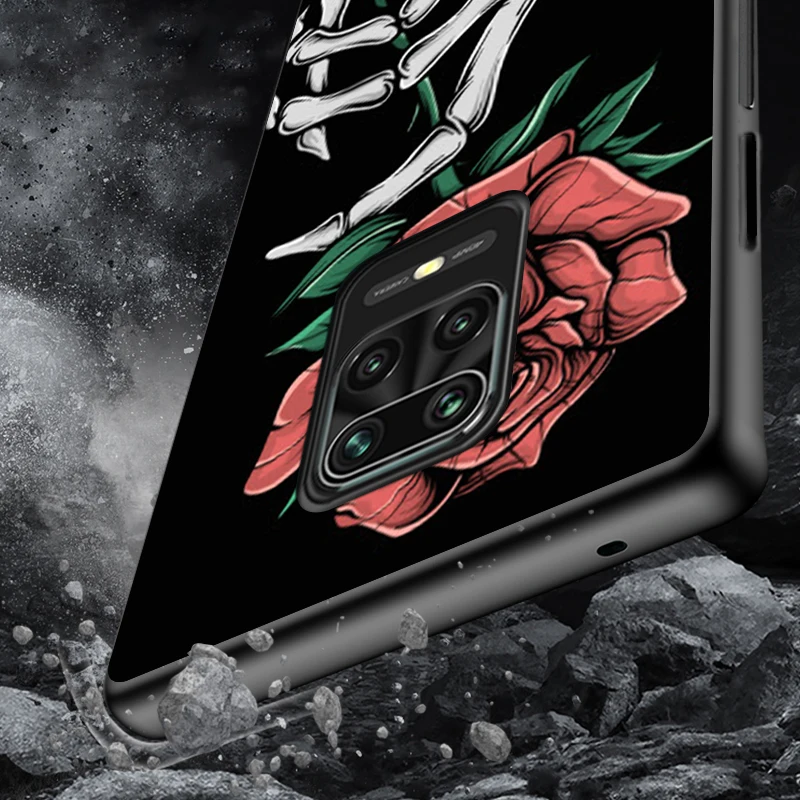 

Hand Skull Flower For Xiaomi Redmi Note10 10S 9T 9S 9 8T 8 7 6 5A 5 4 4X Prime Pro Max Black Phone Case