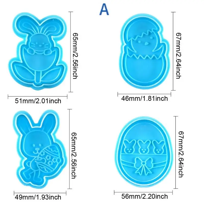 

4pcs/set Cutter Mould Fondant Cake Decorating Tool DIY Cookie Cutters Rabbit Duck Spring Biscuit Fondant Baking Mold