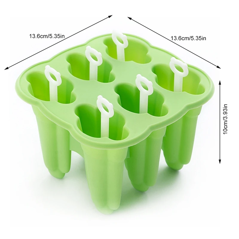 

Big Size Silicone Ice Cream Mold 6 cavity Popsicle Molds Ice Cube Tray Maker Dessert Pastry Freezer DIY Cream Molds With Stick