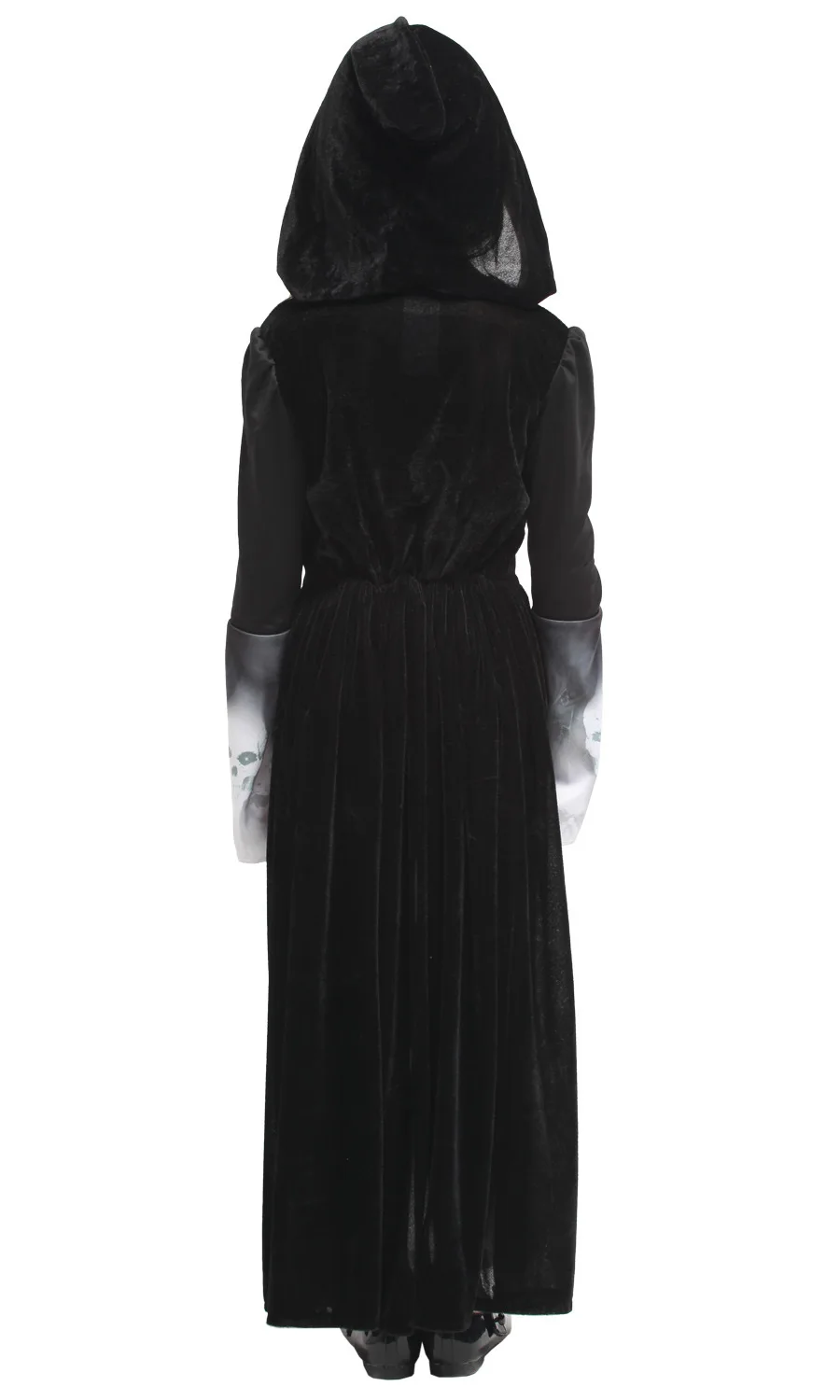 

Kids Girls Skull Printed Black Witch Dresses Outfit Halloween Cosplay Costumes Masquerade Carnival Party Role Play Dress Up Suit