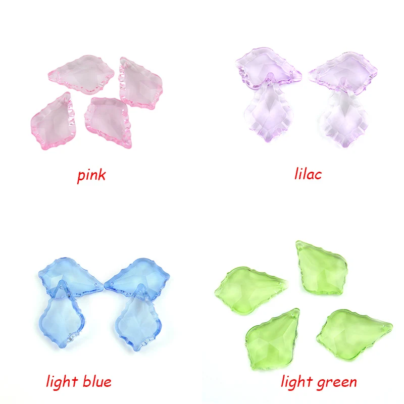 38mm/50mm Maple Leaf Shape 20pcs/lot Crystal Glass Lighting Hanging Prism Pendants Home Decoration Accessories for Chandelier | Лампы и