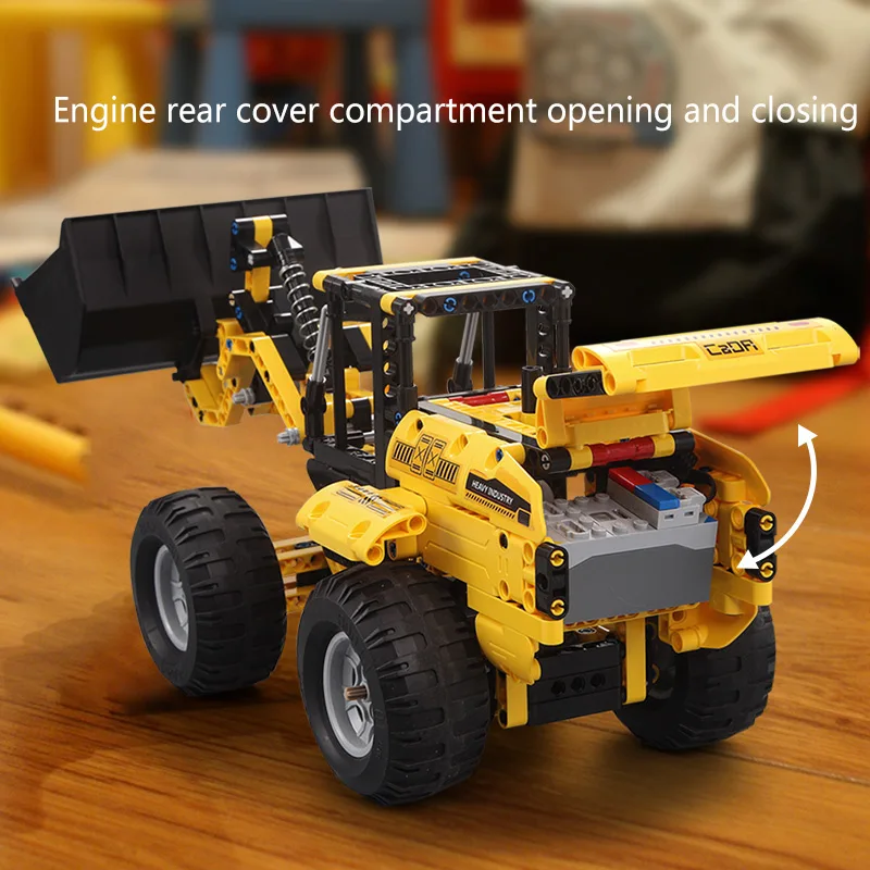 

Cada 491pcs RC Wheel Loader Truck Car Building Blocks For high-tech Remote Control Truck Power Bricks Toys for Boys