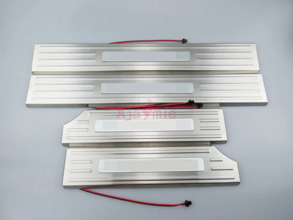 Interior Door sills Внешний порог Добро пожаловать педали Накладка защита крышка с светодиодный фонарь 2008- для Toyota LC Land Cruiser 200 аксессуары - Название цвета: Interior Door sills