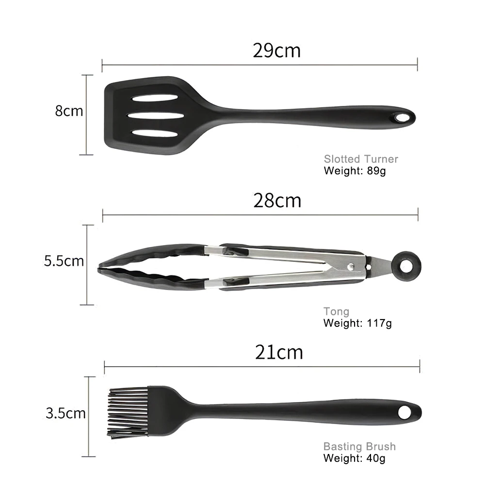 

Kitchen Utensils 9Pcs/Set Silicone Non-Stick Barreled Cooking Utensils Set Spatula Spoon Diy Kitchen Cooking Tools