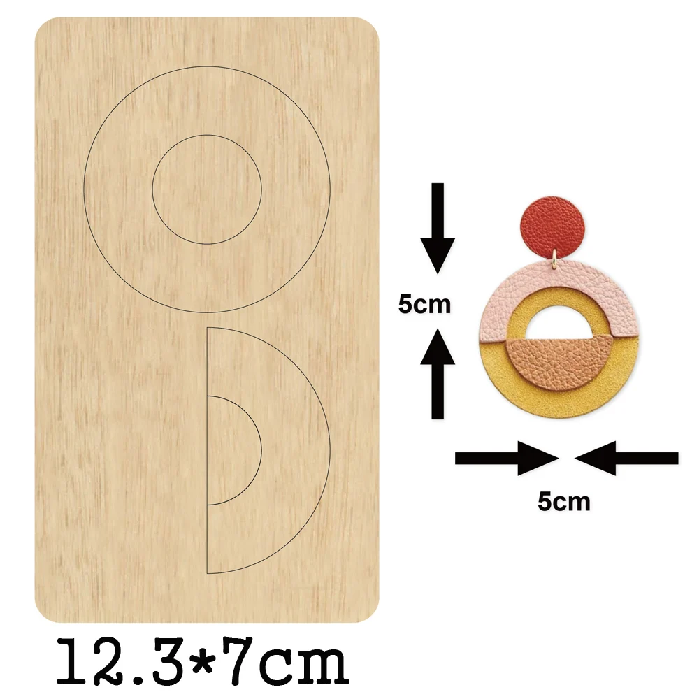 

Double Circle Metal Leather Cutting Dies Mold Semicircle Drop Earrings Wooden Leather Cutting Mould Handmade Diy Crafts 2020 New