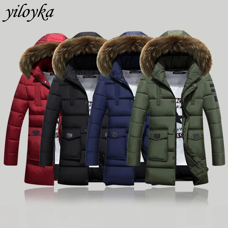 -30 Degree New Winter Jacket Men Thicken Warm Parkas Big Fur Collar Hooded Coat Man's Jackets Outwear Parka Hombre Coat Men 3XL