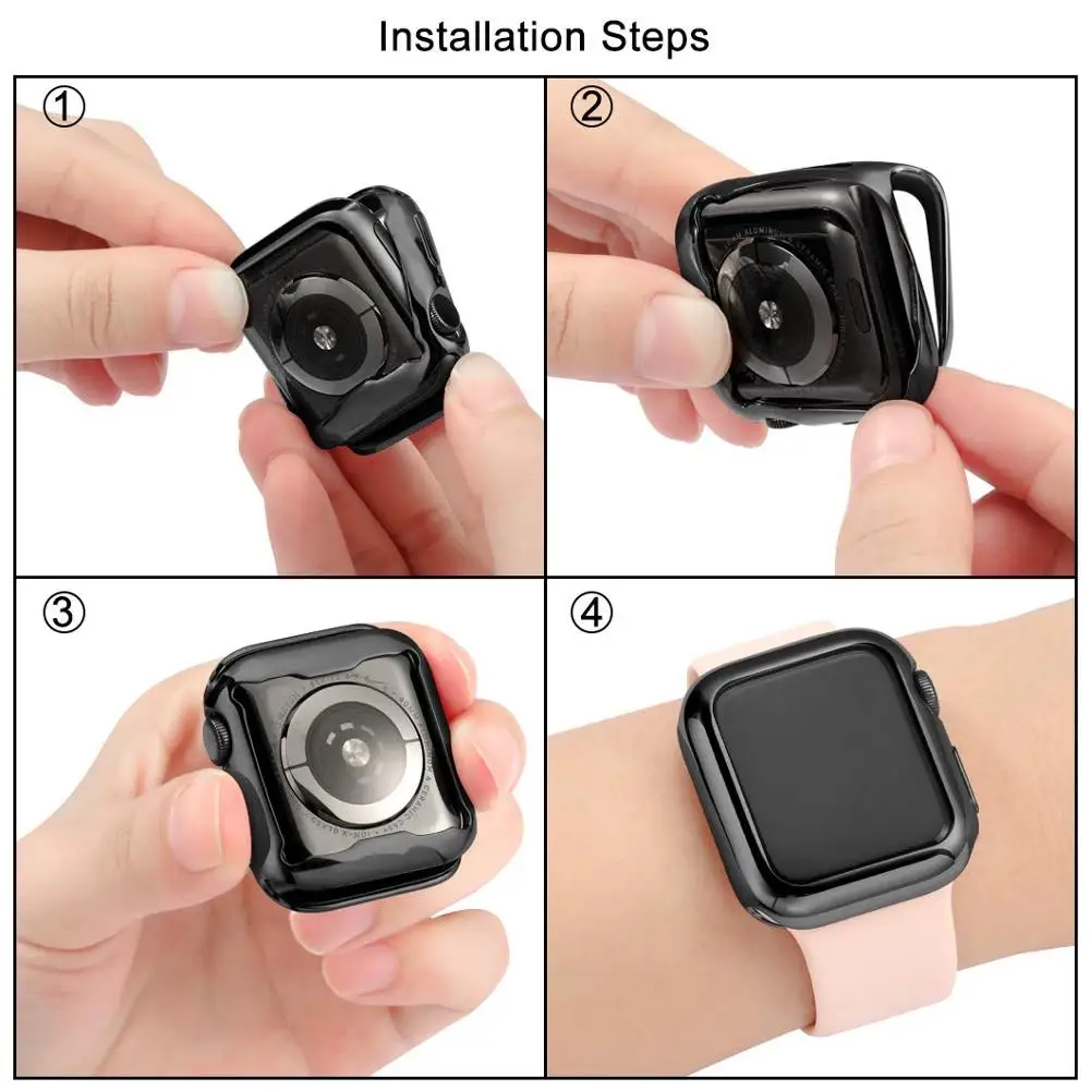 Cover For apple Watch case 44mm/40mm iwatch case 42mm/38mm screen protector bumper accessories for apple watch series 6 5 4 3 SE