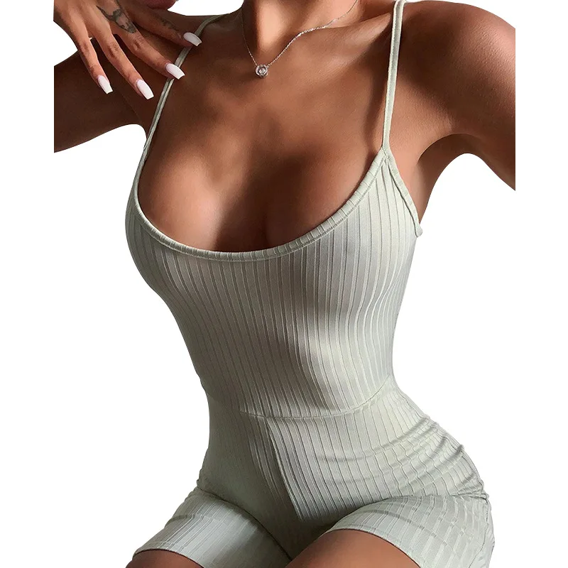 

2021 Summer Women's Sexy Suspenders Hip-lifting Slim Casual Women's Jumpsuit Slim Fit Sports Fitness Plus Size Women's Clothing
