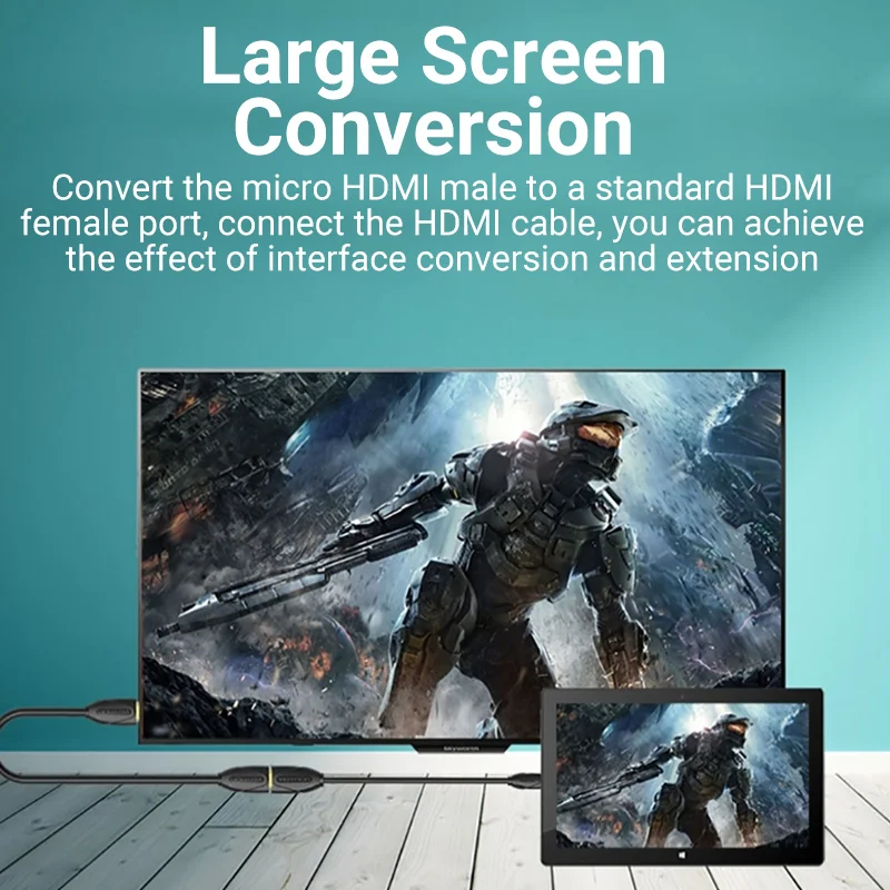 Vention Micro HDMI к кабель 1 м удлинитель папа Женский для планшета HDTV Камера GoPro |
