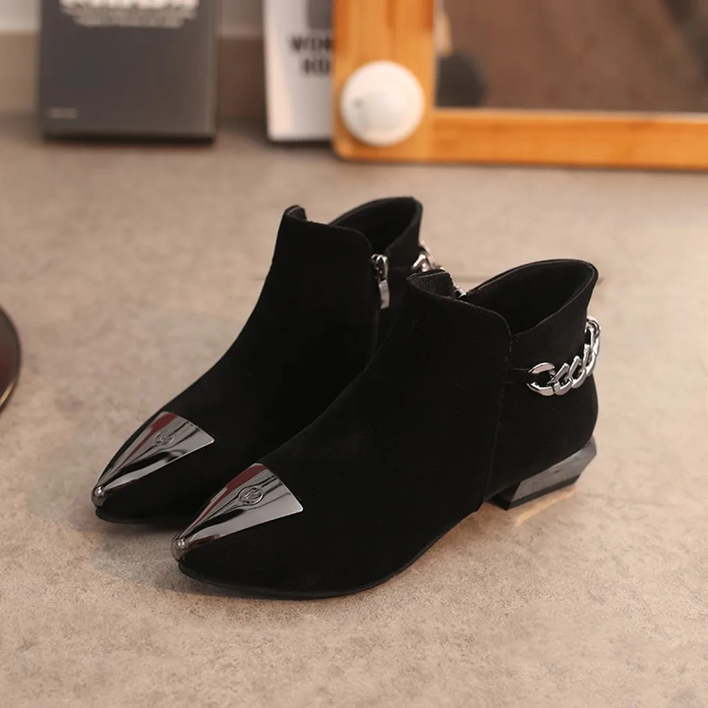 Замшевые женские ботильоны в стиле пэчворк Модные с острым носком и