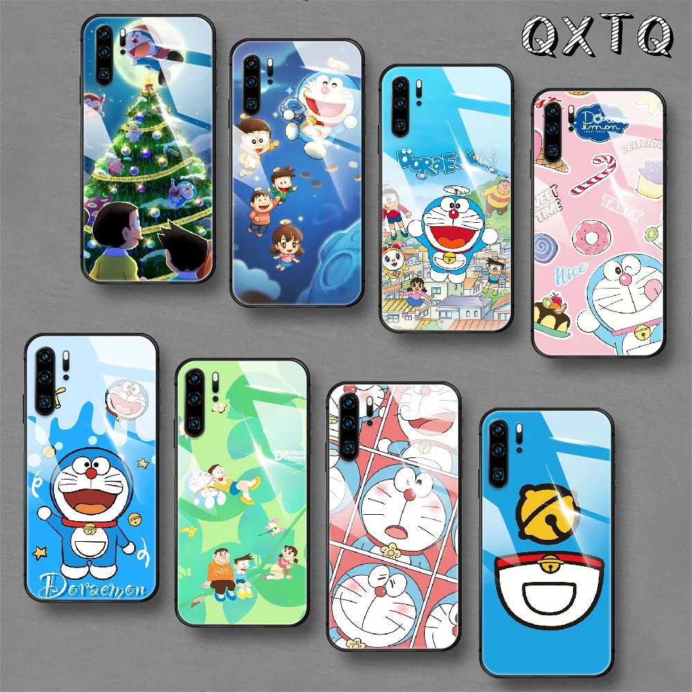 

Doraemons Cat Cartoon Tempered Glass Phone Case Cover For Huawei Honor Mate P 8 9 10 20 30 40 A X I Pro Lite Smart 2019 Pretty