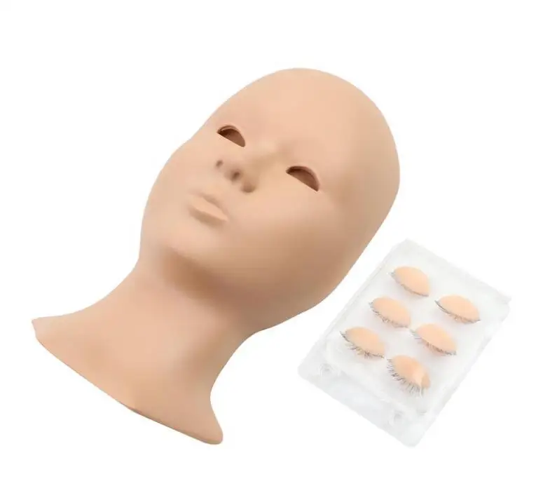 Голова манекена для наращивания ресниц мануального татуажа бровей тонирующие