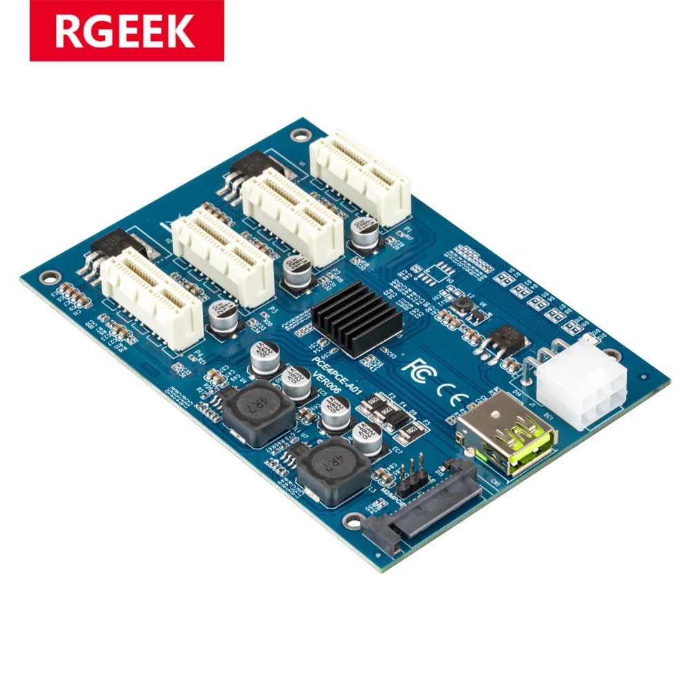 PCIe от 1 до 4 PCI шт. райзер для видеокарты Райзер 010s Plus Экспресс PCI-E 1X Слоты карта