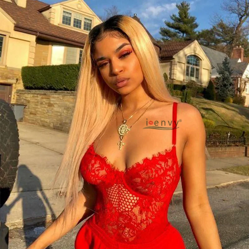 

T1B 27 Ombre Honey Blonde Lace Closure Wigs Human Hair Brazilian Long Straight 4X4 Human Hair Lace Wigs For Black Women Non-remy