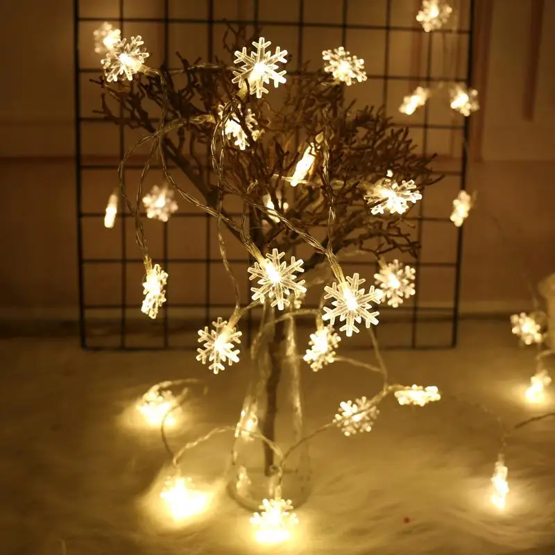 

1pcs 3m20led LED String Light Strings Snowflakes Shape Lamp String Fairy Strings Hanging Ornaments Festival Party Home Decor