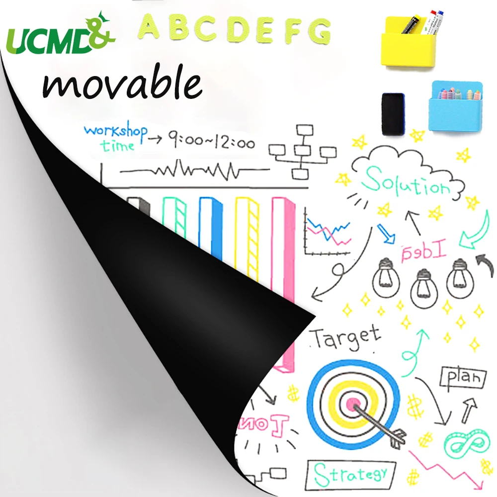Гибкая стираемая игрушка для рисования доска Съемная белая листы письма игрушки