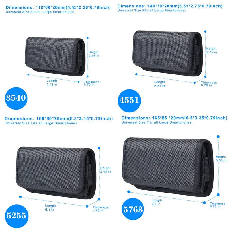 universal phone pouch case for xiaomi mi 11 ultra redmi note 9 10s pro max 9s 9a 9c 8 cover holster belt oxford cloth waist bag free global shipping