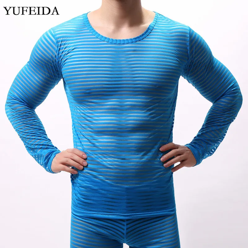 Тонкая мужская Нижняя майка прозрачная Базовая рубашка дышащие - Цена: 826,95 руб.