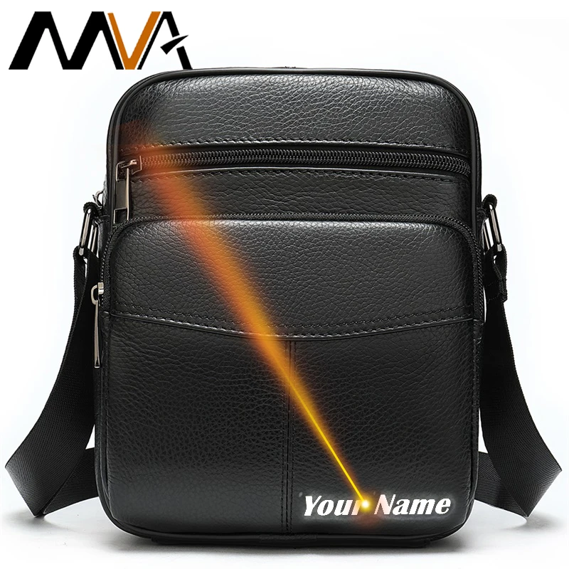 Сумка MVA на плечо для мужчин модные сумочки из натуральной кожи мессенджеры через