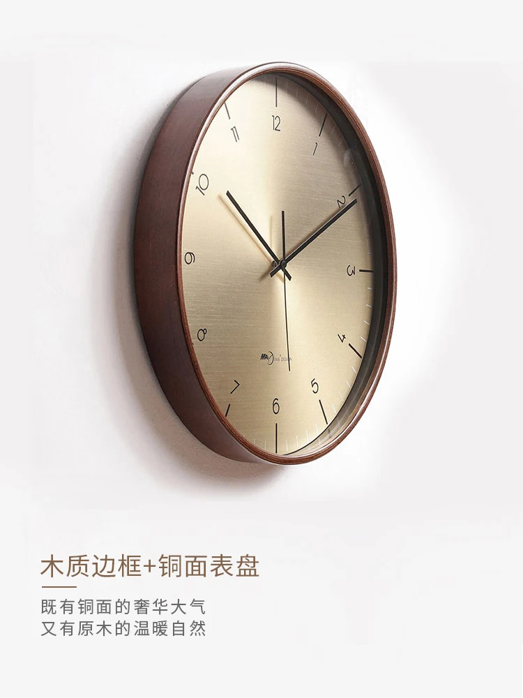 Роскошные креативные золотые настенные часы большие винтажные скандинавские