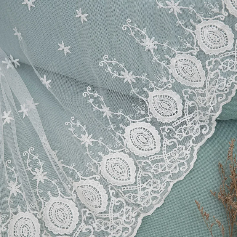sewing accessories african lace fabric 2yards'lot for garments diy handmade craft ribbon dress Decoration supplies white | Дом и сад
